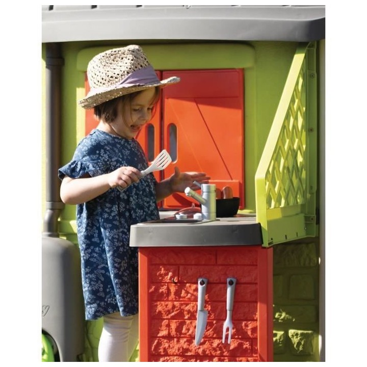 SMOBY Cuisine d'été adaptée aux maisons Smoby compatibles - 17 acce