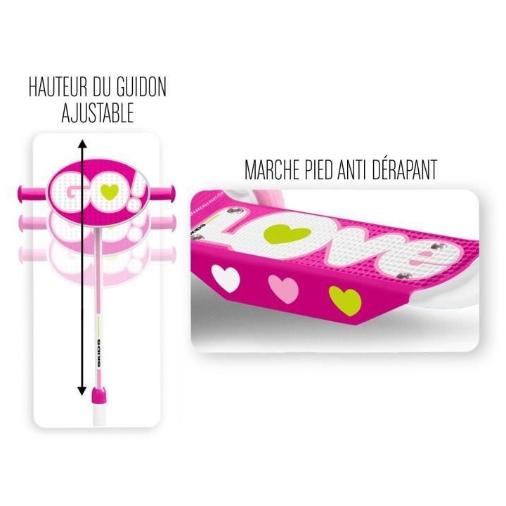 SKIDS CONTROL Trottinette 3 roues - Rose