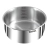 TEFAL INGENIO L896S504 Batterie de cuisine 5 pieces, Induction, Inox, Poeles 22/26 cm, Casserole 18 cm, Poignée amovible, Emoti