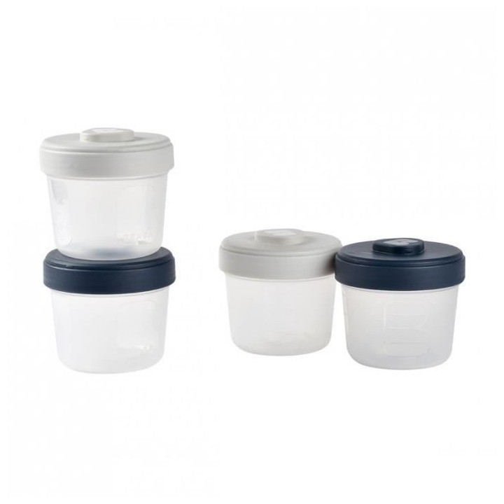 BEABA, Set 1er âge 4 portions clip - (4x150ml)