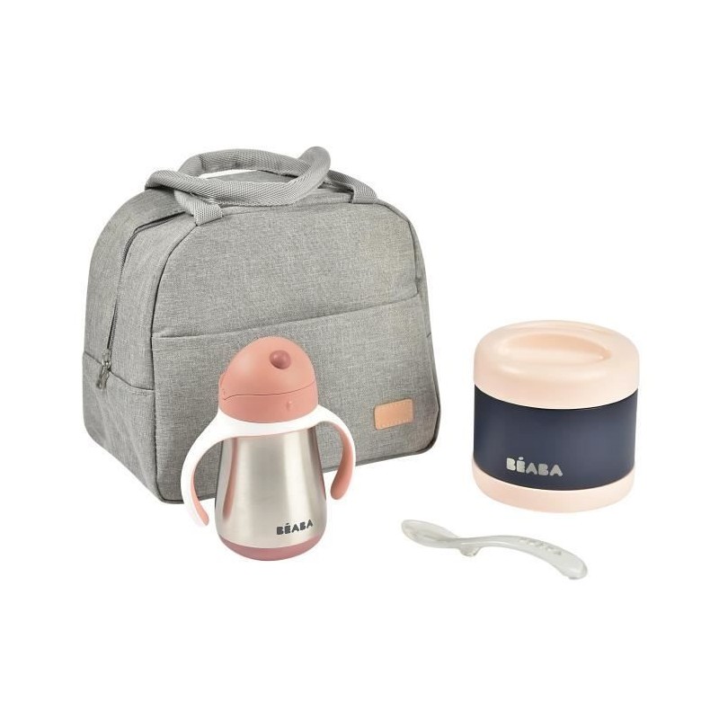 BEABA, Set repas On-the-go Old Pink