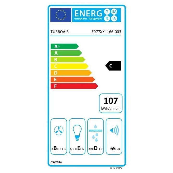 TurboAir Thunder 90 cm -Hotte murale extraction ou filtration-735 m3 a