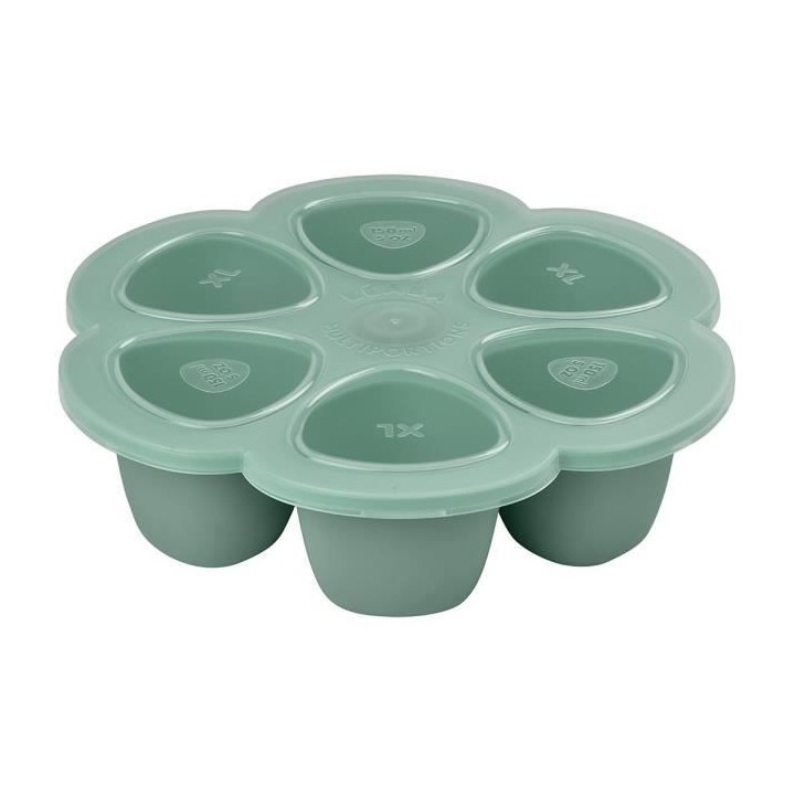 BEABA, Multiportions silicone 6 x 150 ml vert sauge green