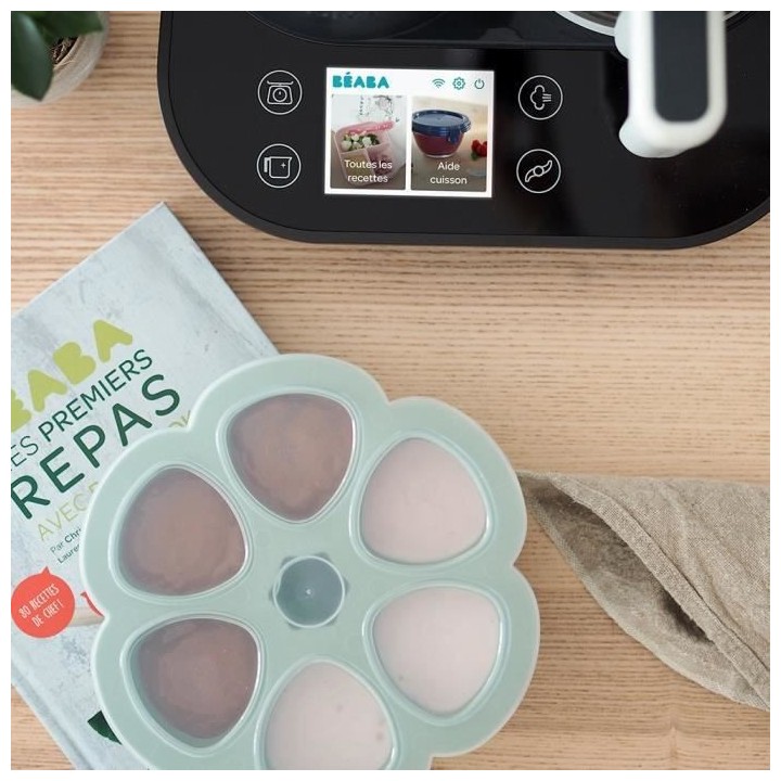 BEABA, Multiportions silicone 6 x 150 ml vert sauge green