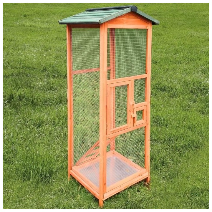 Cage a oiseaux TITI - 65x65x165cm - Bois