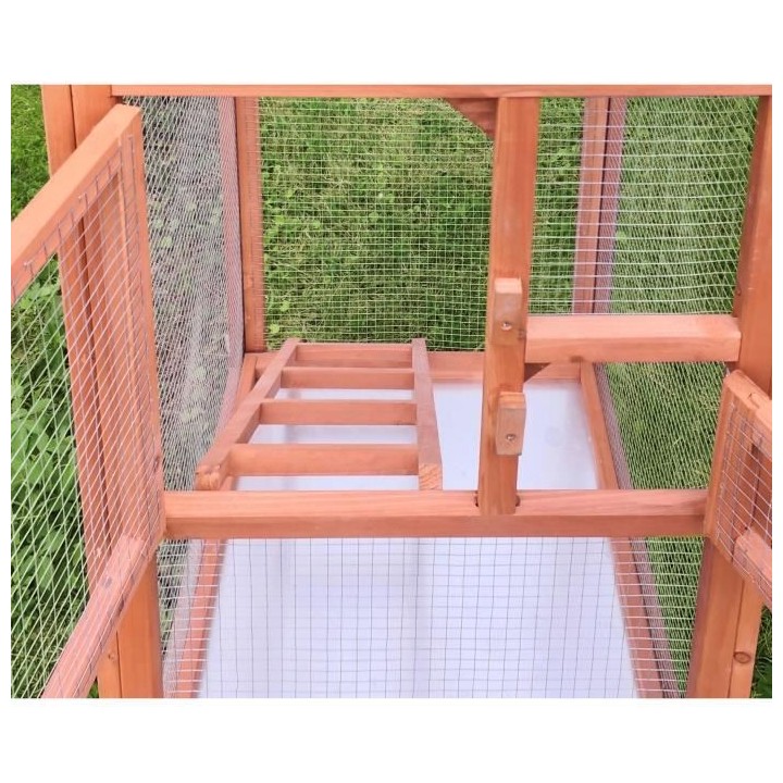 Cage a oiseaux TITI - 65x65x165cm - Bois