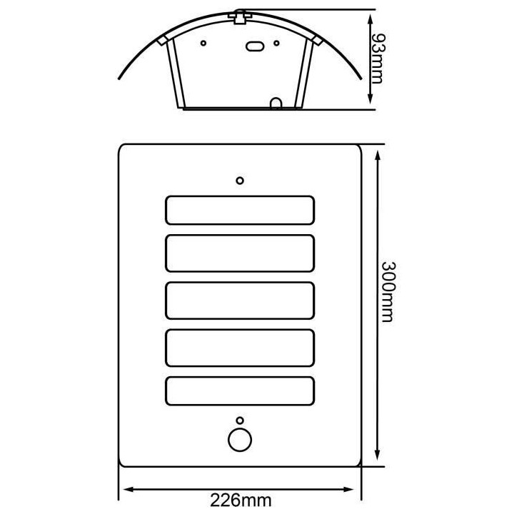 Applique avec détecteur TODD couleur Anthracite E27