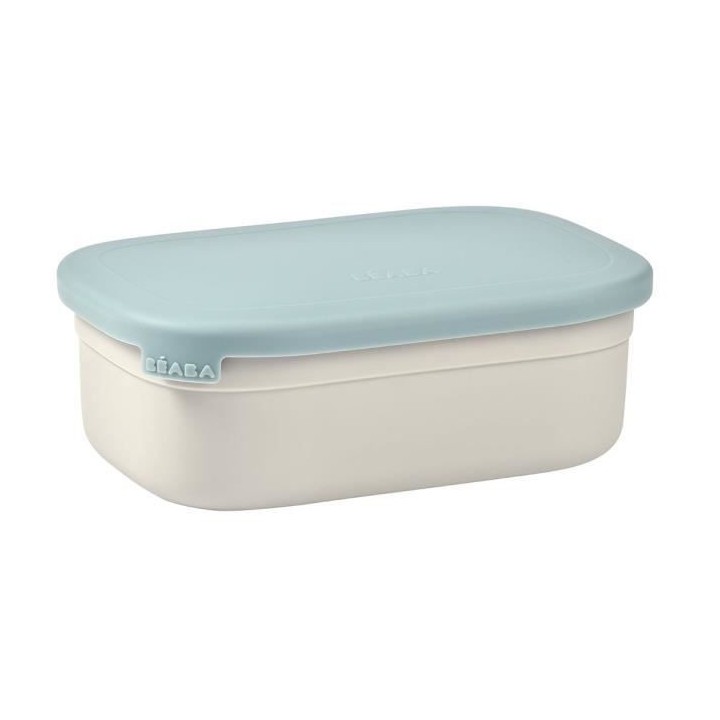 BEABA, Boîte repas enfant en inox, couvercle en silicone et housse de