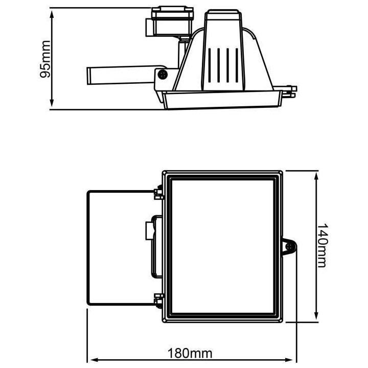 Projecteur avec détecteur TANKO couleur Noir R7s