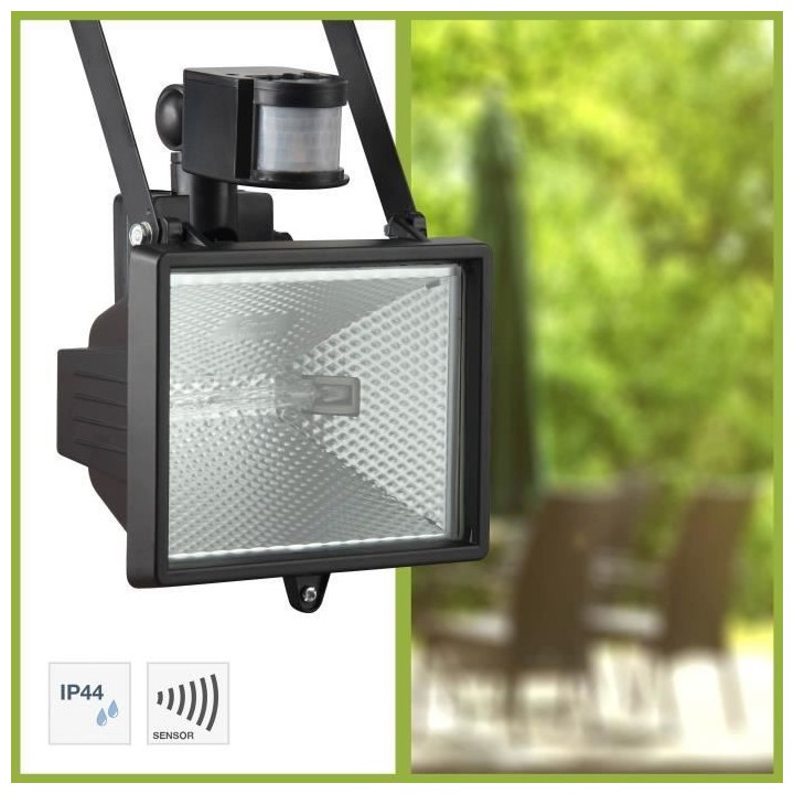 Projecteur avec détecteur TANKO couleur Noir R7s