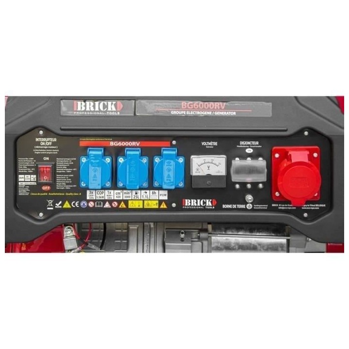 Groupe électrogene Essence - BRICK BG6000RV - Générateur max 6000W