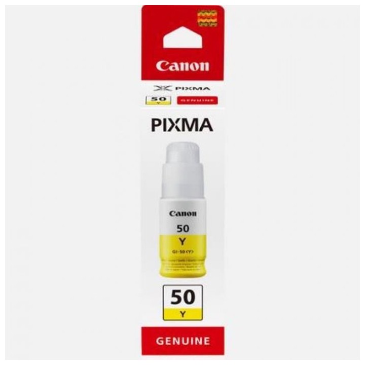 Bouteille d'encre - CANON - GI-50Y- Jaune - Compatibilité PIXMA MegaT