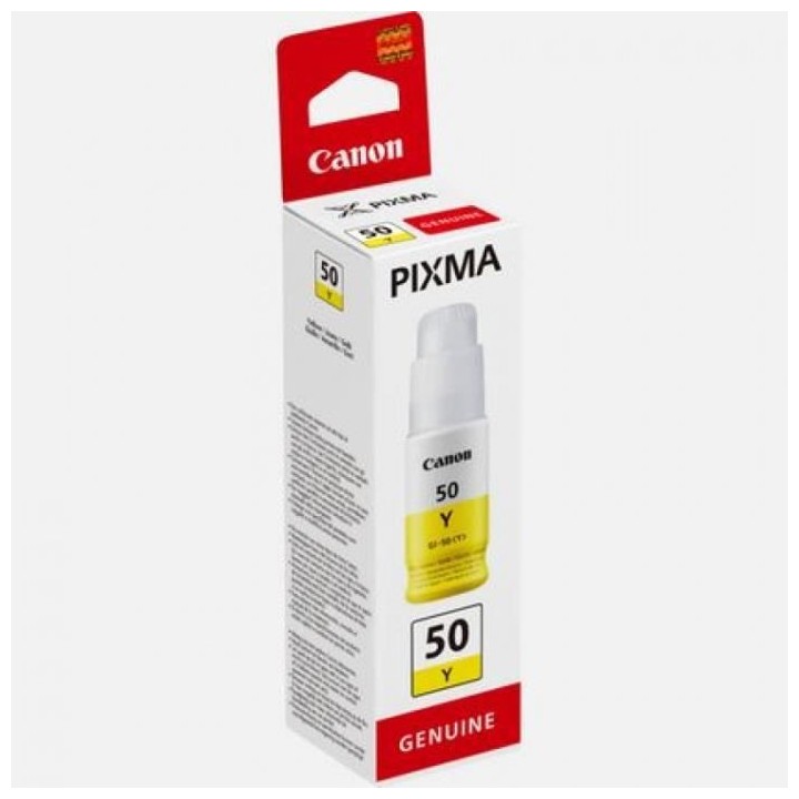Bouteille d'encre - CANON - GI-50Y- Jaune - Compatibilité PIXMA MegaT