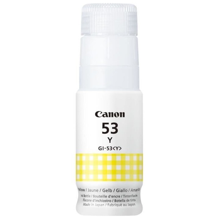 Bouteille d'encre - CANON - GI-53Y - Jaune - Compatibilité PIXMA G650