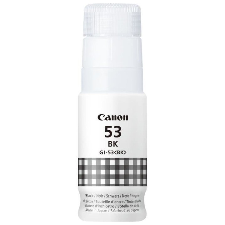 Bouteille d'encre - CANON - GI-53BK - Noir - Compatibilité PIXMA G650