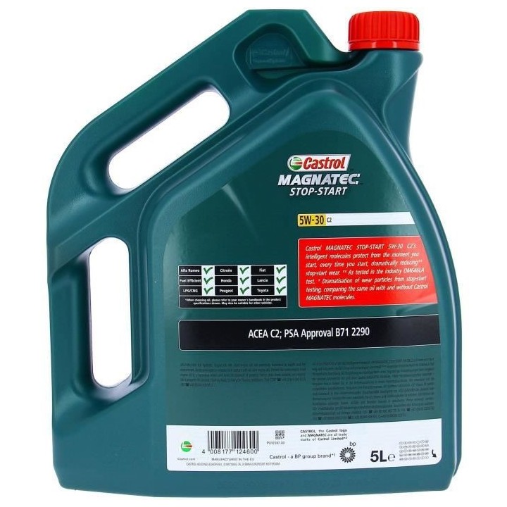 Huile moteur - CASTROL - Magnatec Stop-start - 5W-30 C2 - 5L