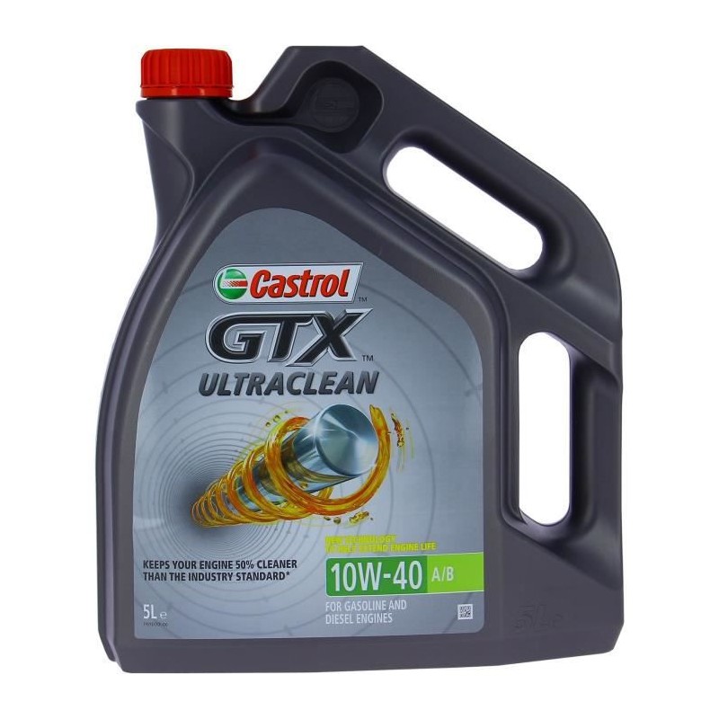 Huile moteur - CASTROL - GTX Ultraclean 10W-40 - 5L