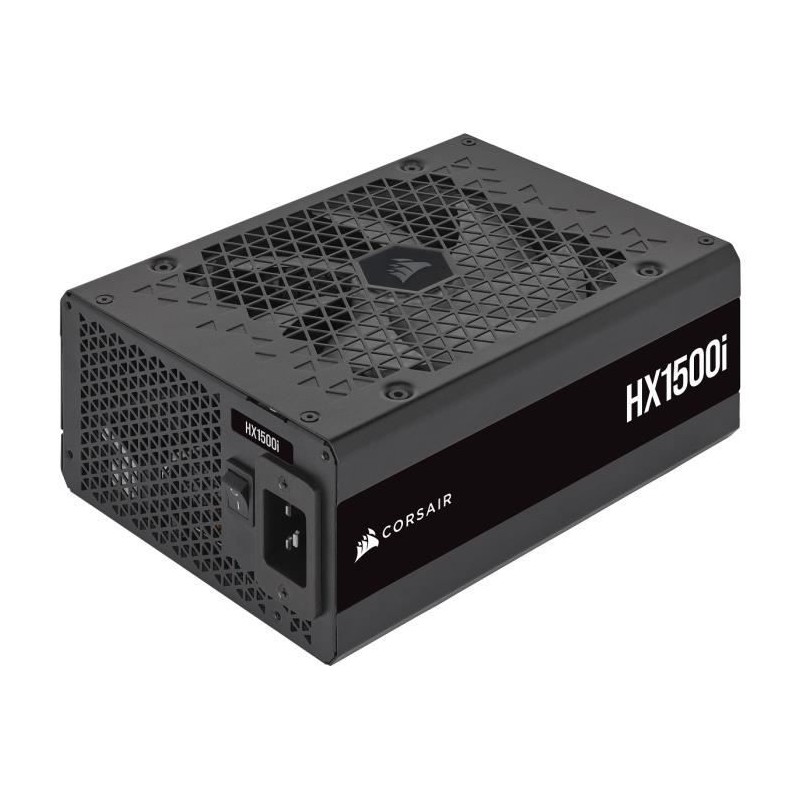 CORSAIR - HX1500i - Bloc d'alimentation - 1500 Watts - ATX 3.0 Silencieuse - Certifié 80 PLUS Platinum - (CP-9020261-EU)