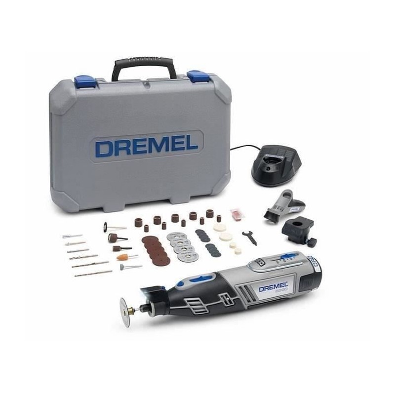 Dremel 8220 - Outil Rotatif Multifonction sans-fil 12V (Livré avec 2 Adaptations et 45 Accessoires, Vitesse 5.000-35.000 tr/min