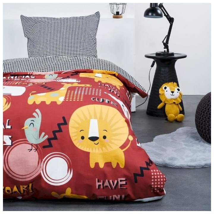 Parure de lit - TODAY Happy - 140x200 cm - 1 personne - coton imprimé