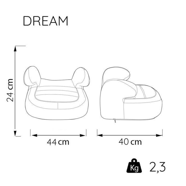 Rehausseur bas NANIA DREAM - Groupe 2/3 (15-36 Kg) - Access rouge - Fa