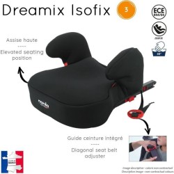 Rehausseur bas NANIA DREAM - Isofix - Groupe 3 (22-36 Kg) - Access gris - Fabriqué en France