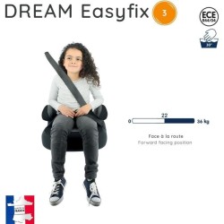 Rehausseur bas NANIA DREAM - Isofix - Groupe 3 (22-36 Kg) - Access gris - Fabriqué en France