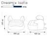 Rehausseur bas NANIA DREAM - Isofix - Groupe 3 (22-36 Kg) - Access rouge - Fabriqué en France