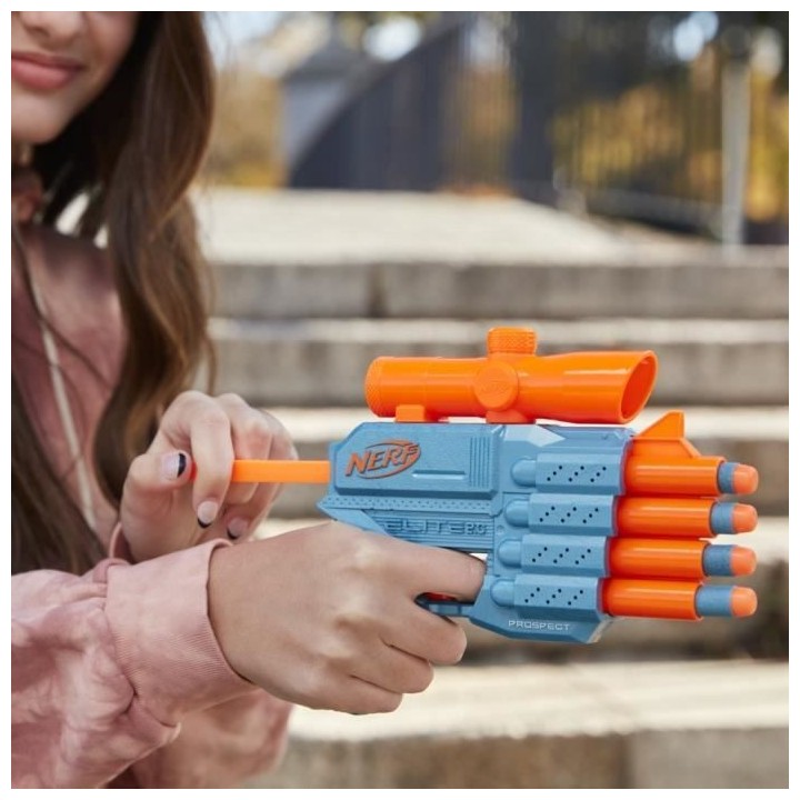 Nerf Elite 2.0 Prospect QS-4, 8 fléchettes Nerf Elite Officielles, Ti