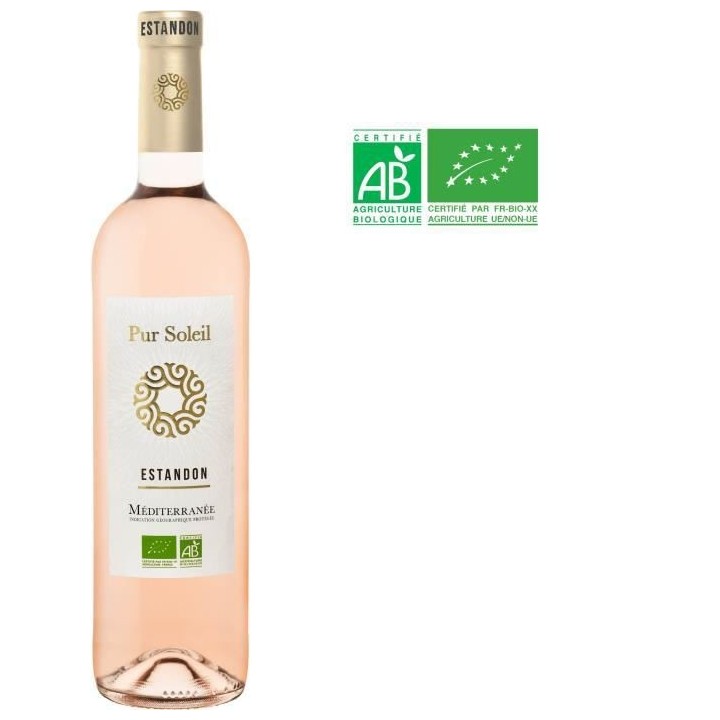 Estandon Pur Soleil Méditerrannée - Vin rosé de Provence - Bio