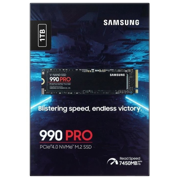 SAMSUNG 990 Pro - Disque Dur SSD - 1 To - PCIeGen4.0 x4 - NVMe2.0 - M.