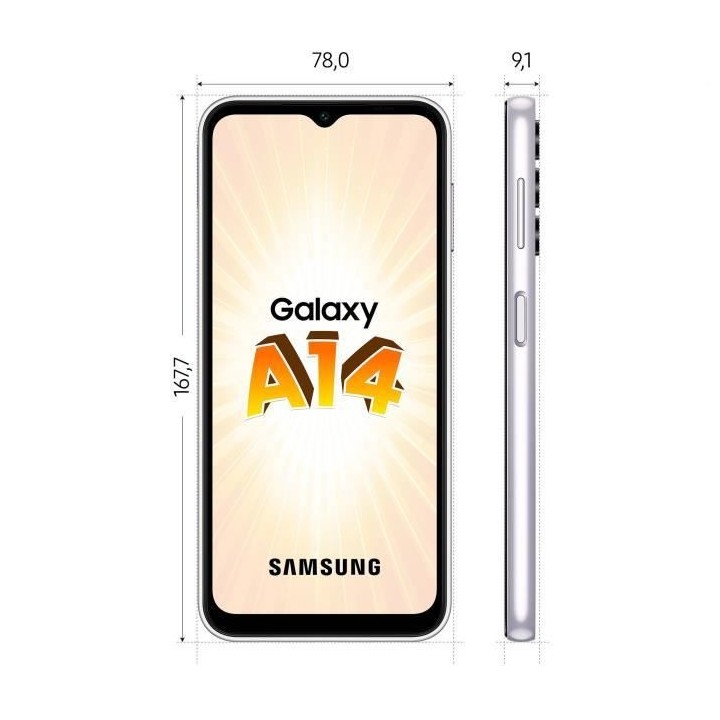SAMSUNG Galaxy A14 4G Argenté 64 Go