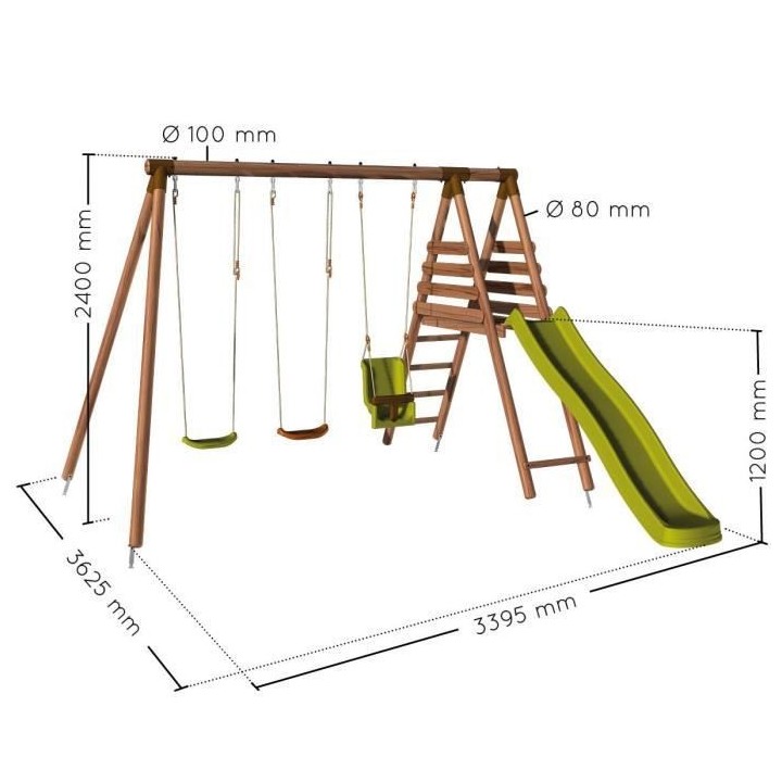 Station ANKARA - Portique balançoire SOULET avec siege bébé et tobo