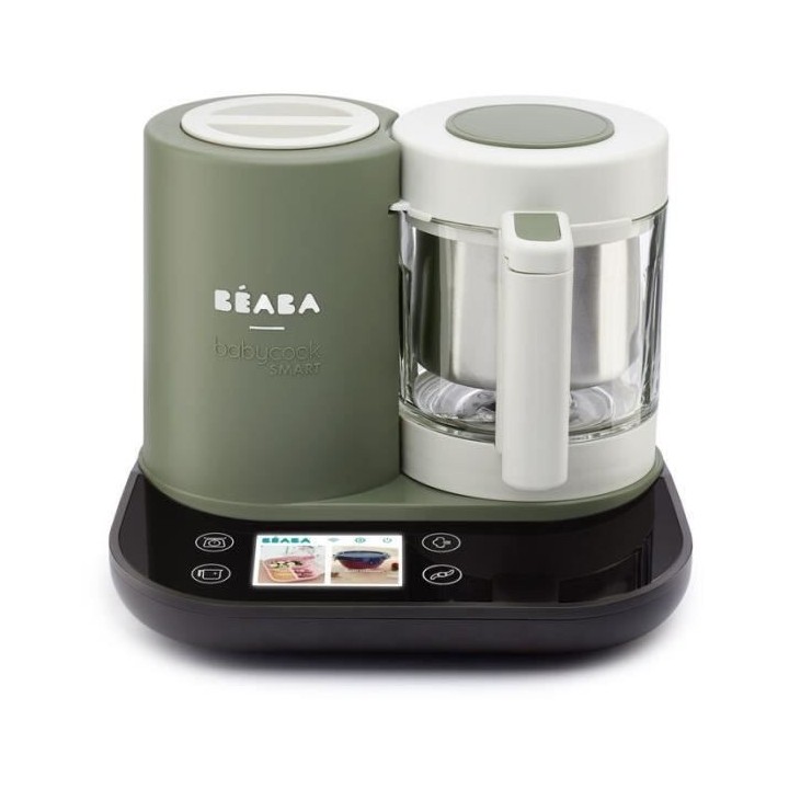 Babycook Smart BEABA connecté - Bol verre 1250 ml - Vert de gris