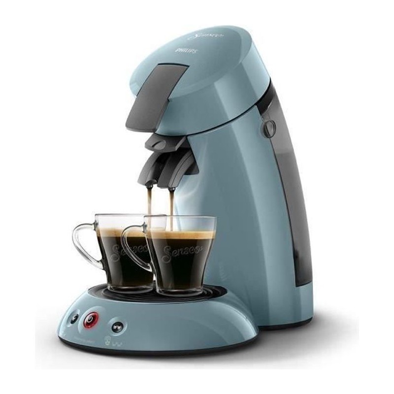 Machine a café dosette SENSEO ORGINAL Philips HD6553/21, Booster d'arômes, Crema plus, 1 ou 2 tasses, Bleu Gris