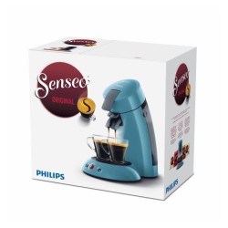 Machine a café dosette SENSEO ORGINAL Philips HD6553/21, Booster d'arômes, Crema plus, 1 ou 2 tasses, Bleu Gris