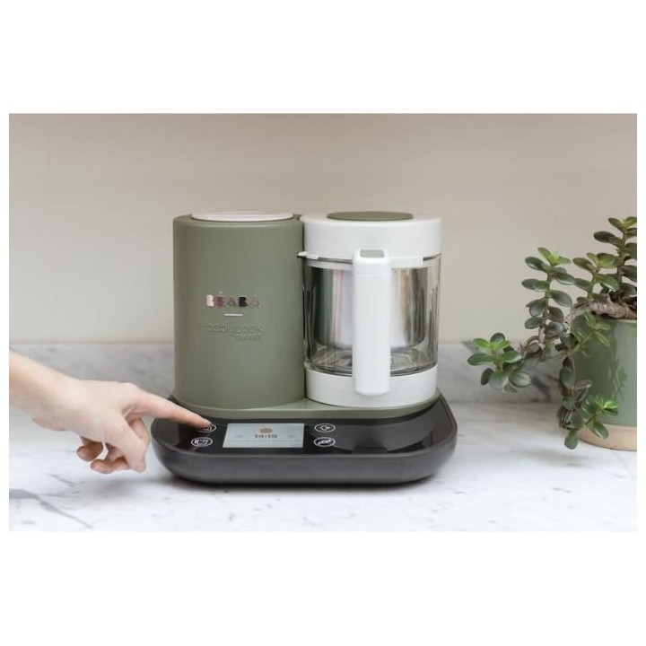 Babycook Smart BEABA connecté - Bol verre 1250 ml - Vert de gris