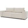 Canapé convertible 3 places JOSH - Tissu velours côtelé beige - Coffre de rangement - L239xP86xH85cm