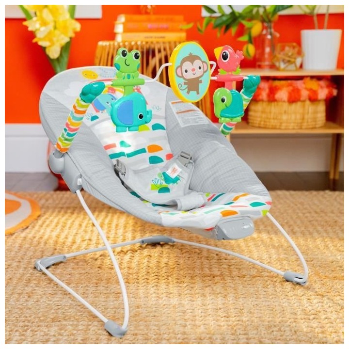 BRIGHT STARTS Transat Playful Paradise, vibrations apaisantes, jouets