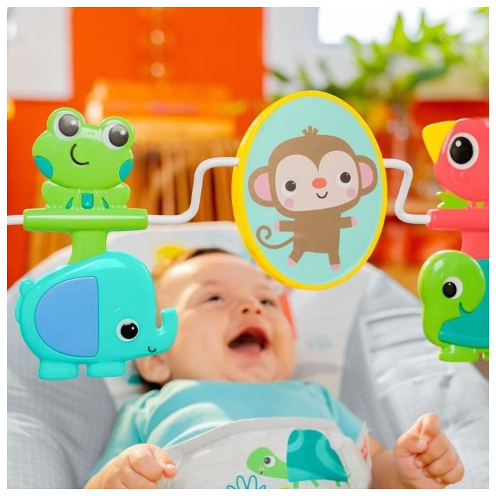 BRIGHT STARTS Transat Playful Paradise, vibrations apaisantes, jouets