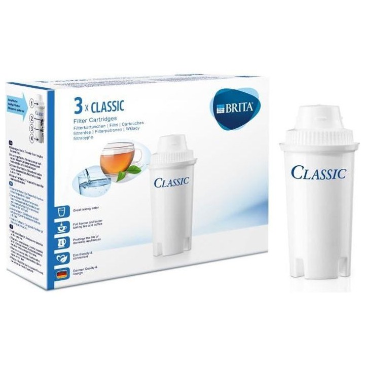 BRITA Pack de 3 cartouches filtratantes Classic blanc