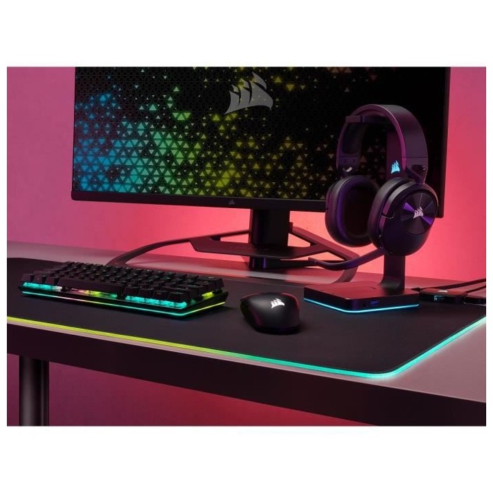 Casque Gaming - CORSAIR - HS55 WIRELESS - Son Surround Dolby Audio 7.1