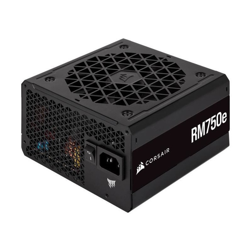 CORSAIR - RM750e - Bloc d'alimentation - 750 Watts - ATX 3.0 Silencieuse - Certifié 80 PLUS Gold - (CP-9020262-EU)