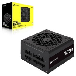 CORSAIR - RM750e - Bloc d'alimentation - 750 Watts - ATX 3.0 Silencieuse - Certifié 80 PLUS Gold - (CP-9020262-EU)