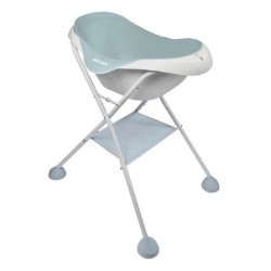 BEABA, Baignoire pour Bébé Camélé'O, Antidérapante et Confort, Made in France - Green Blue