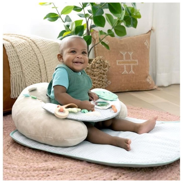 INGENUITY Tapis d'éveil et siege d'activités 4 en 1 Cozy Prop Nate,