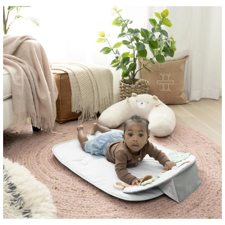 INGENUITY Tapis d'éveil et siege d'activités 4 en 1 Cozy Prop Nate,