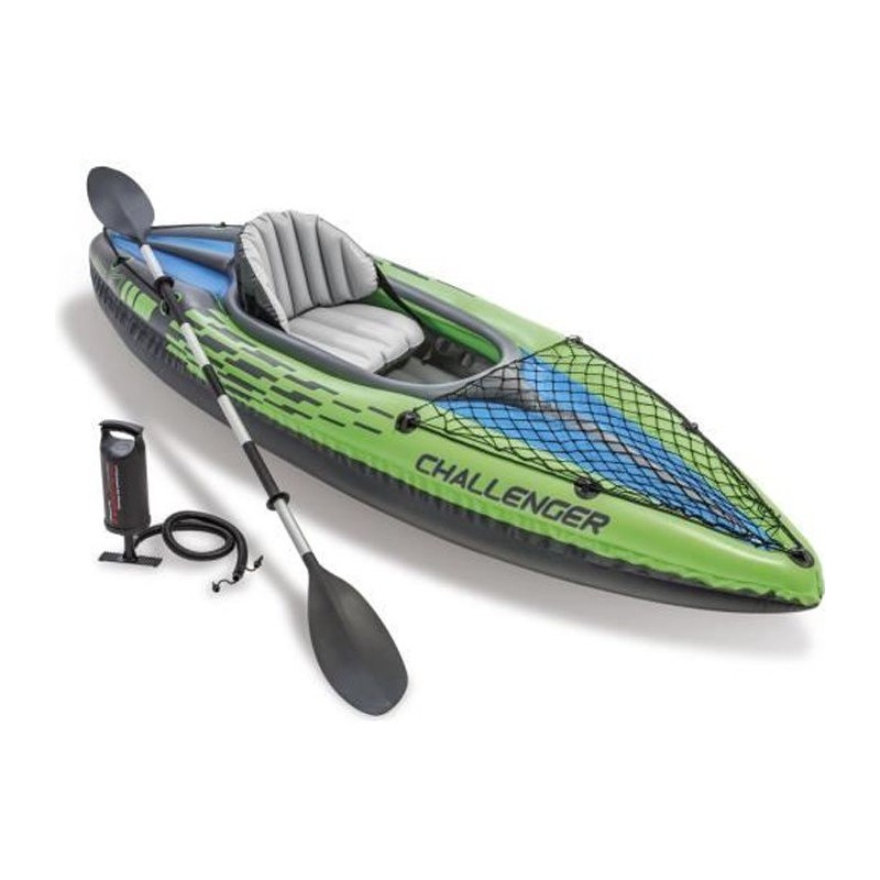 INTEX Set Kayak Challenger K1 - 1 personne - Vert