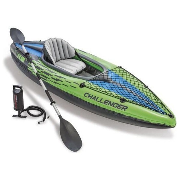 INTEX Set Kayak Challenger K1 - 1 personne - Vert