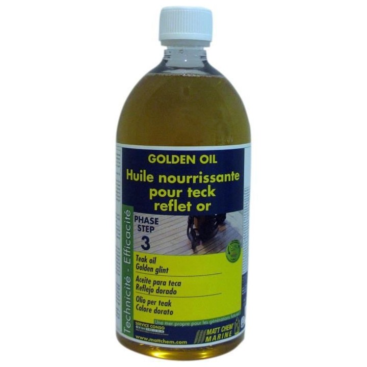 MATT CHEM Huile pour Teck Reflet Or 1L